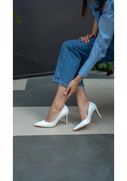Pael Beyaz Deri Stiletto fiyatları