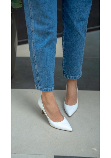 Pael Beyaz Deri Stiletto indirimleri