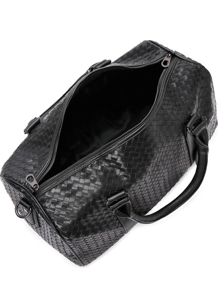 Erkek Siyah Örgü Seyahat Çantası