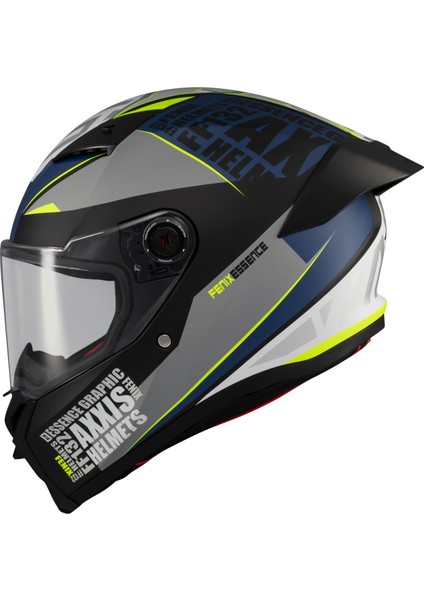 Axxıs Motosiklet Kaskı Fenıx Essence C2 Black Grey Matt