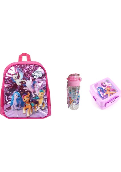 Anaokulu Çantası Pembe Matara ve Beslenme Kabı