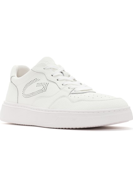 Alberto Guardiani Erkek Beyaz New Era Bağcıklı Deri Sneaker G03M100026