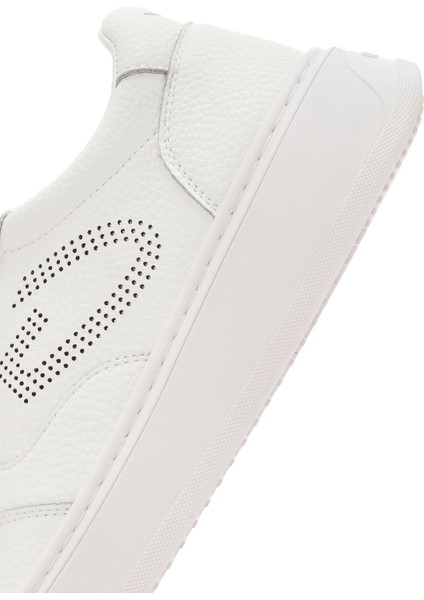 Alberto Guardiani Erkek Beyaz New Era Bağcıklı Deri Sneaker G03M100026