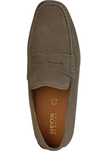 Erkek Vizon Kosmopolis Süet Deri Casual Loafer U35CFB00020C6029