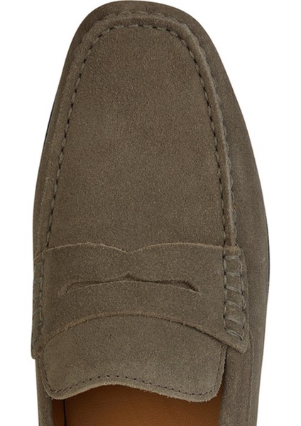 Erkek Vizon Kosmopolis Süet Deri Casual Loafer U35CFB00020C6029