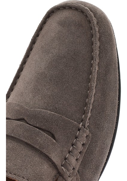 Erkek Vizon Kosmopolis Süet Deri Casual Loafer U35CFB00020C6029
