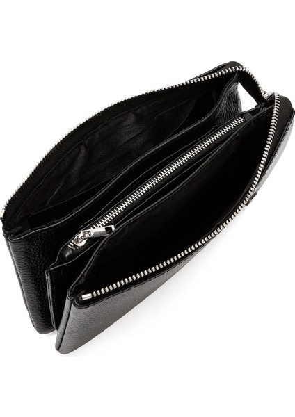 Erkek Siyah Deri El Çantası 23WBD3300FT