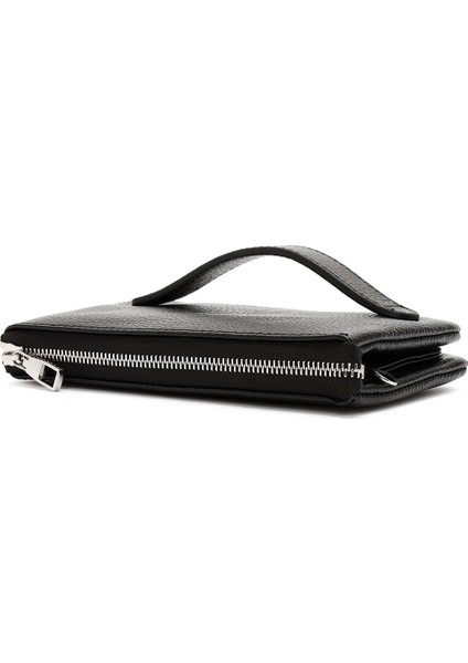 Erkek Siyah Deri El Çantası 23WBD3300FT