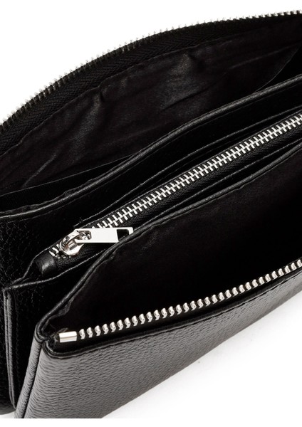 Erkek Siyah Deri El Çantası 23WBD3300FT