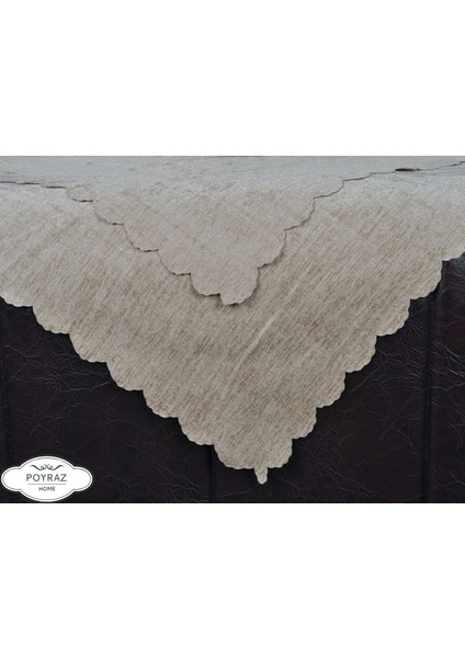 Parlak Şönil Çift Taraflı Bej Koltuk Çekyat Örtüsü Şalı fiyatları