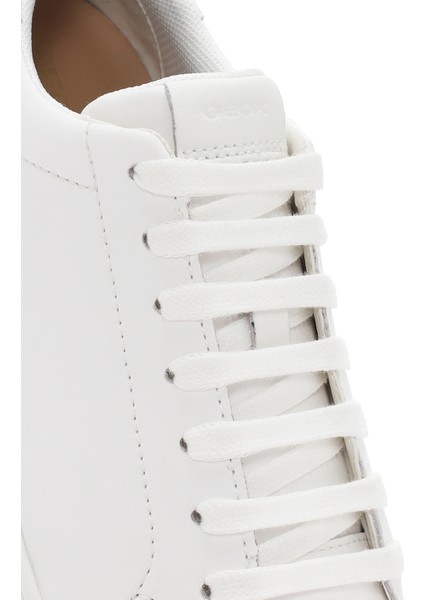 Kadın Beyaz Bağcıklı Spherica Ecub Deri Sneaker D45WEB00085C1000