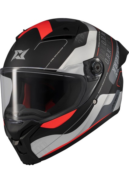 Axxıs Motosiklet Kaskı Fenıx Ork B5 Black-Red Matt fiyatları
