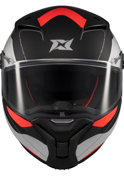 Axxıs Motosiklet Kaskı Fenıx Ork B5 Black-Red Matt modelleri