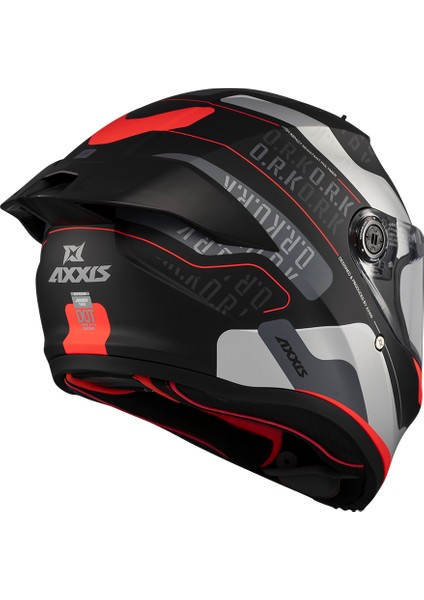 Axxıs Motosiklet Kaskı Fenıx Ork B5 Black-Red Matt fırsatları