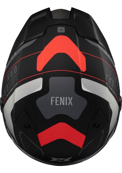 Axxıs Motosiklet Kaskı Fenıx Ork B5 Black-Red Matt