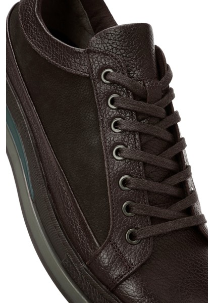 Erkek Kahverengi Bağcıklı Casual Sneaker 24WFD660014