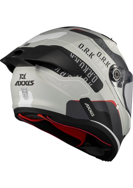 Axxıs Motosiklet Kaskı Fenıx Ork C2 Black-Whıte Matt Gloss fırsatları