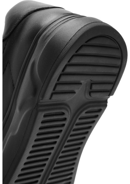 Erkek Siyah Bağcıklı Deri Sneaker 24WFD690218