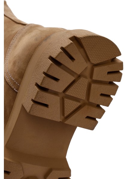 Kadın Camel Fermuarlı Nubuk Deri Postal 24WFD1855V3