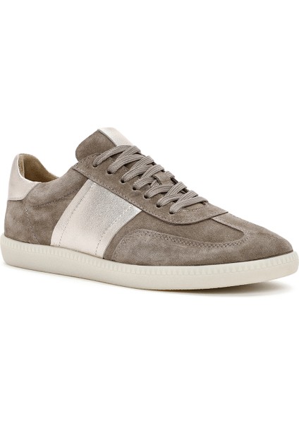 Kadın Vizon Bağcıklı Süet Deri Sneaker 24Wfd370914