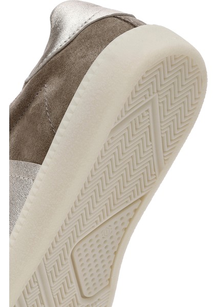 Kadın Vizon Bağcıklı Süet Deri Sneaker 24Wfd370914