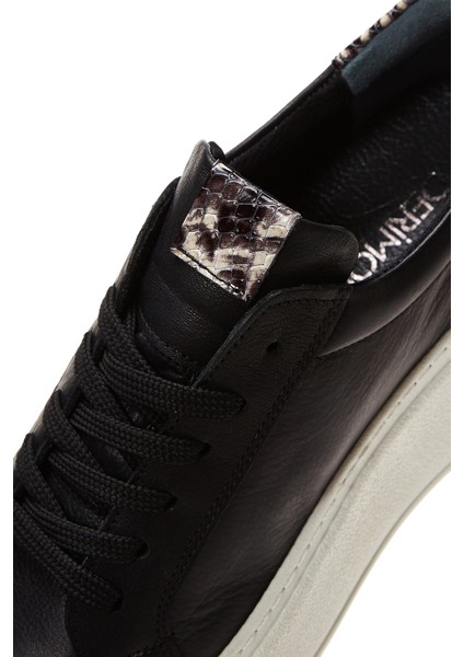 Kadın Siyah Bağcıklı Kalın Taban Sneaker 24WFD370218