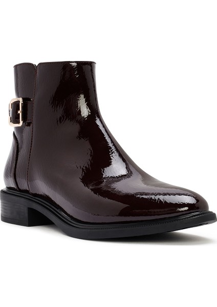 Kadın Bordo Fermuarlı Rugan Bot 24WFE401516