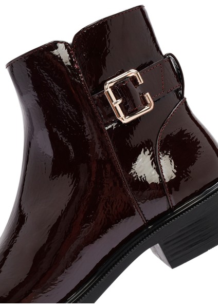 Kadın Bordo Fermuarlı Rugan Bot 24WFE401516