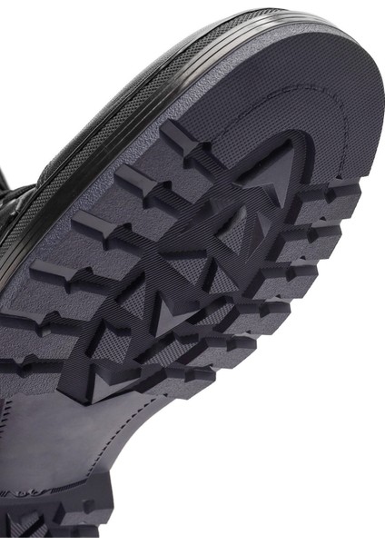 Erkek Siyah Fermuarlı Deri Postal Bot 24WFD612314