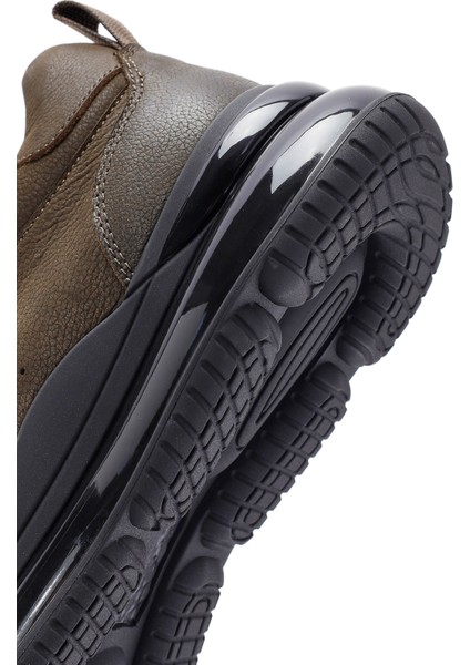 Erkek Haki Bağcıklı Nubuk Deri Sneaker 24WFD6923V3