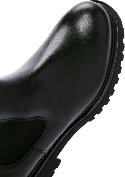 Kadın Siyah Deri Chelsea Bot 24WFD235618