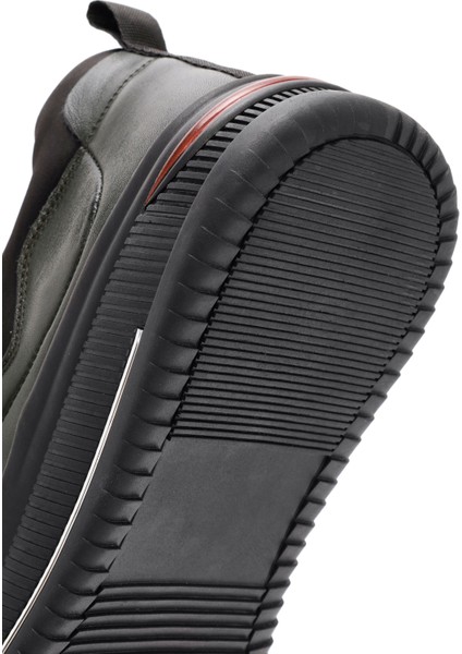 Erkek Yeşil Bağcıklı Deri Sneaker 24WFD691418