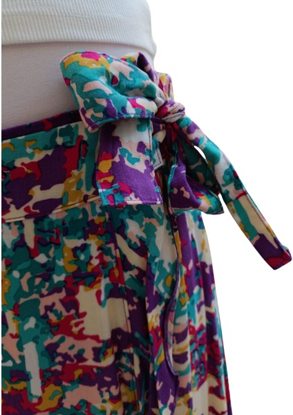 Kız Çocuk İkili Takım – Askılı Crop T-Shirt & Uzun Etek