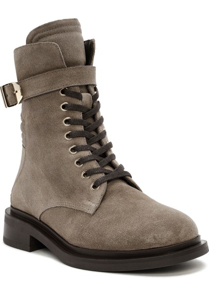 Kadın Vizon Fermuarlı Süet Deri Postal Bot 24WFD201310
