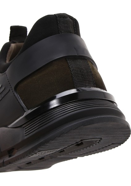 Erkek Haki Bağcıklı Nubuk Deri Casual Sneaker 24WFD6762V3