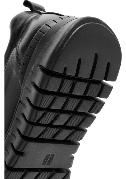 Fly Erkek Siyah Bağcıklı Deri Casual Sneaker 24WFD692218