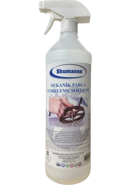 Mekanik Parça Temizleyici Solvent 1 Lt