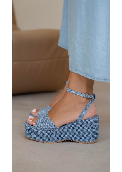 Barcola Mavi Hasır Sandalet fiyatları