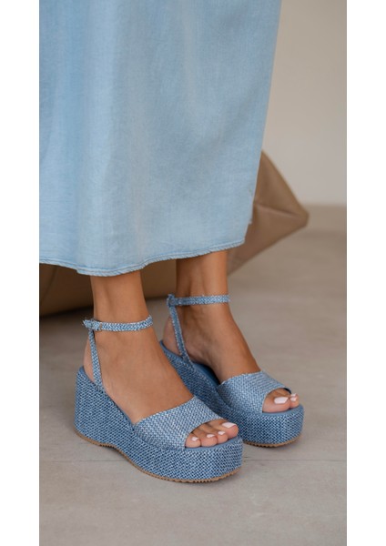 Barcola Mavi Hasır Sandalet fırsatları