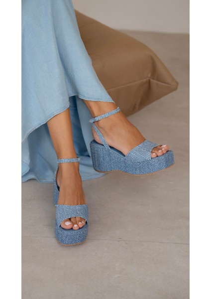 Barcola Mavi Hasır Sandalet indirimleri