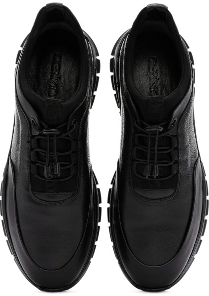 Erkek Siyah Bağcıklı Casual Sneaker 24WFD6611FT