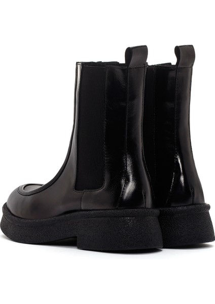 Kadın Siyah Rugan Deri Chelsea Bot 24wfd290416
