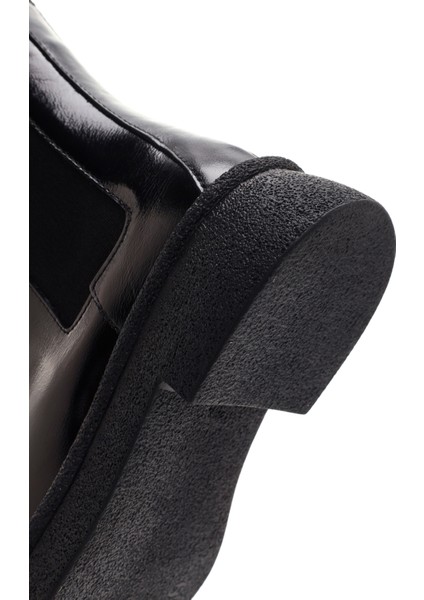 Kadın Siyah Rugan Deri Chelsea Bot 24wfd290416