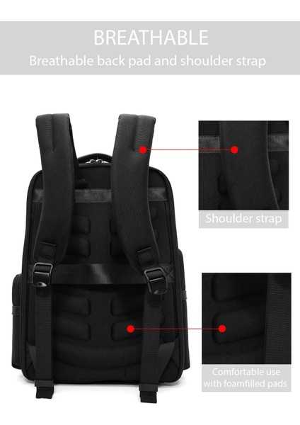 Erkek Siyah Kumaş Sırt Çantası 24WBD30026F