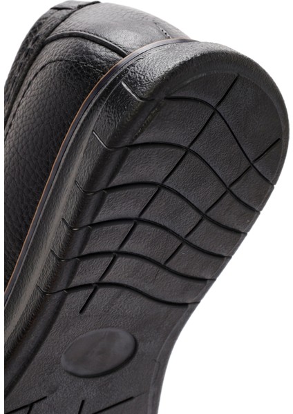 Erkek Siyah Bağcıklı Deri Casual Ayakkabı 24WFD7107FT