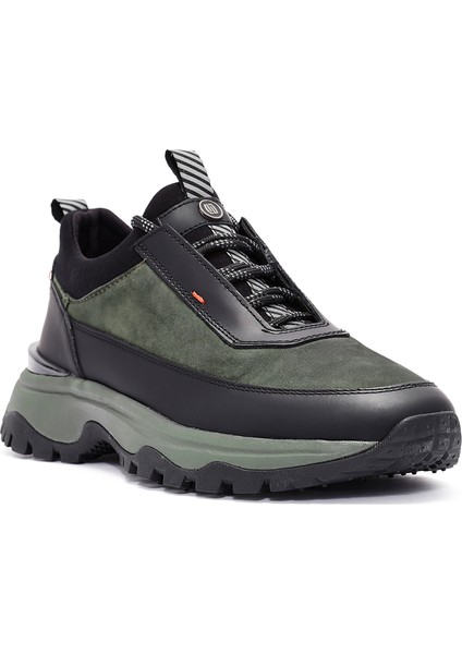 Erkek Yeşil Bağcıklı Nubuk Deri Sneaker 24WFD6505V3
