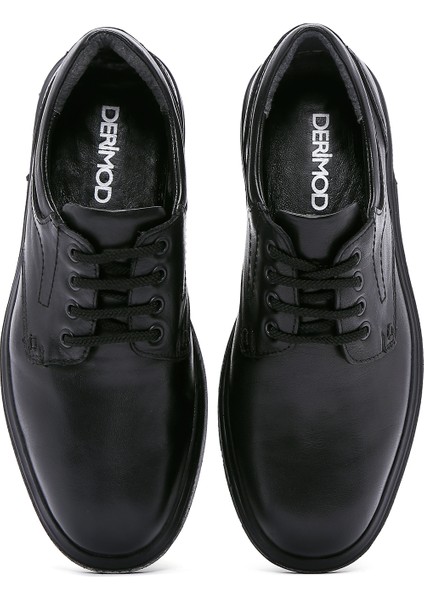 Erkek Siyah Bağcıklı Casual Ayakkabı 24WFD710018