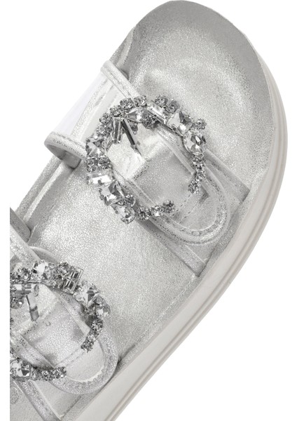 Kadın Şeffaf Çift Tokalı Taşlı Terlik 25SFE460718