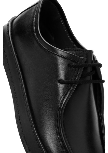 Erkek Siyah Bağcıklı Casual Ayakkabı 24WFD654118