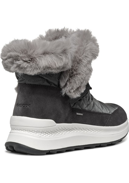 Kadın Gri D Spherica Actif X2 Kürklü Waterproof Deri Bot D46WPB0FU22C1115